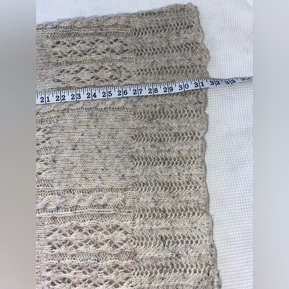 Women’s Vintage Maison Kanamos Fashion long knit oatmeal sweater sz medium - Picture 10 of 15